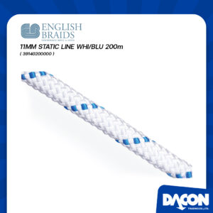 ENGLISH BRAIDS 11MM STATIC LINE WHI/BLU 200M ( 39140200000 )